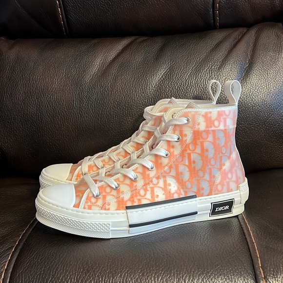 Dior men’s limited edition oblique logo monogram B23 high top sneakers NEW - Picture 7 of 12